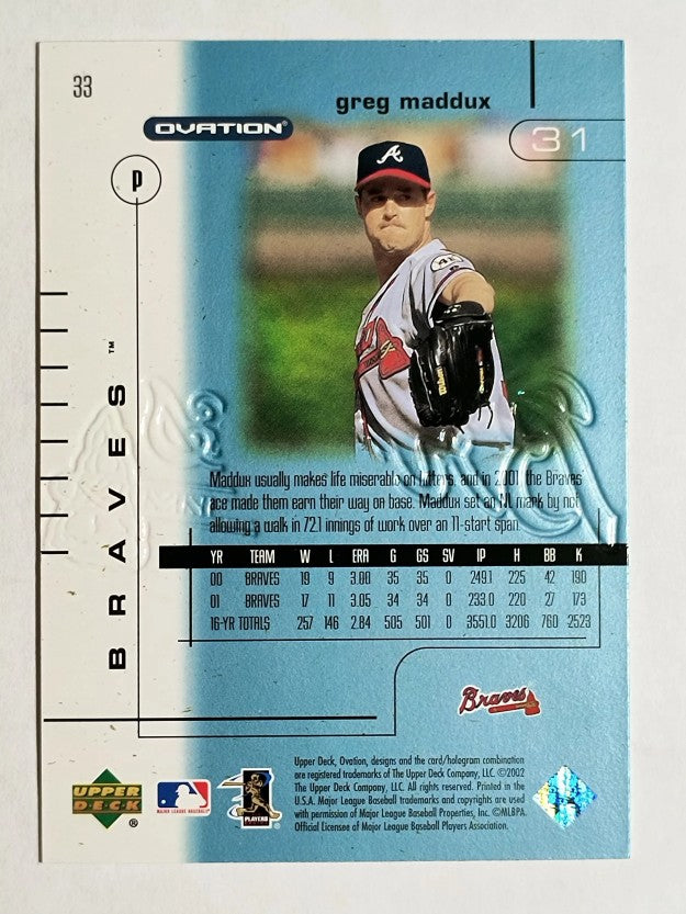 2002 Upper Deck Ovation #33 Greg Maddux
