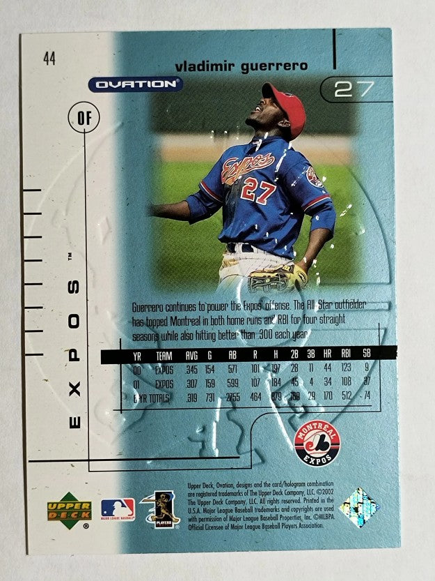 2002 Upper Deck Ovation #44 Vladimir Guerrero