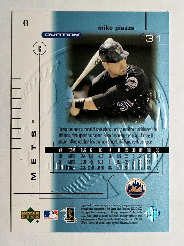 2002 Upper Deck Ovation #49 Mike Piazza