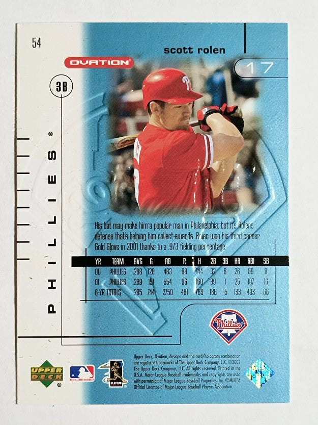 2002 Upper Deck Ovation #54 Scott Rolen