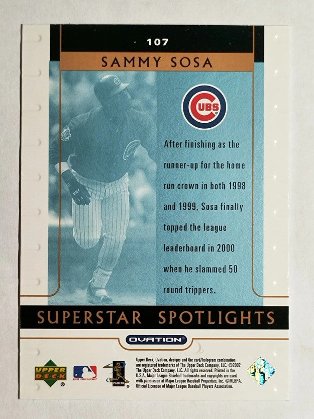 2002 Upper Deck Ovation #107 Sammy Sosa SS