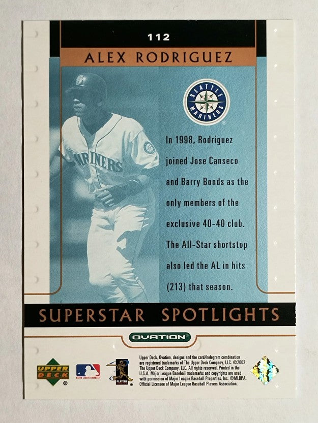 2002 Upper Deck Ovation #112 Alex Rodriguez SS