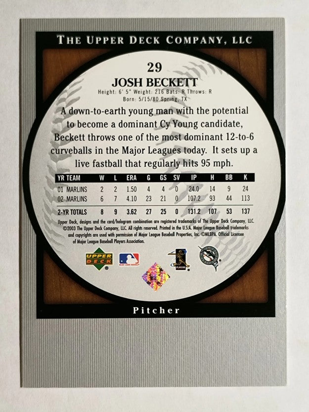 2003 Upper Deck Standing O #29 Josh Beckett