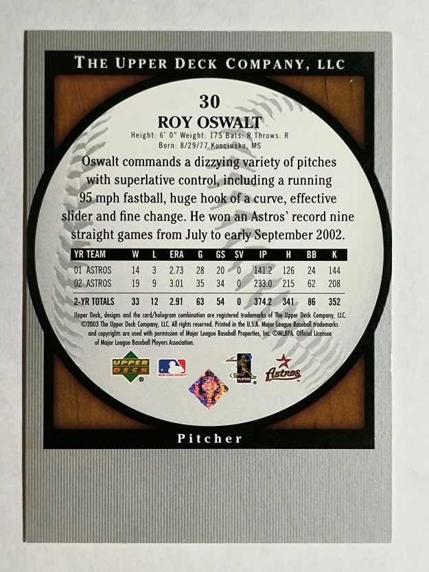 2003 Upper Deck Standing O #30 Roy Oswalt