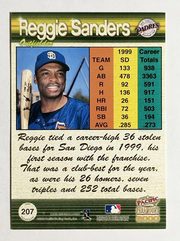 2000 Paramount Gold #207 Reggie Sanders