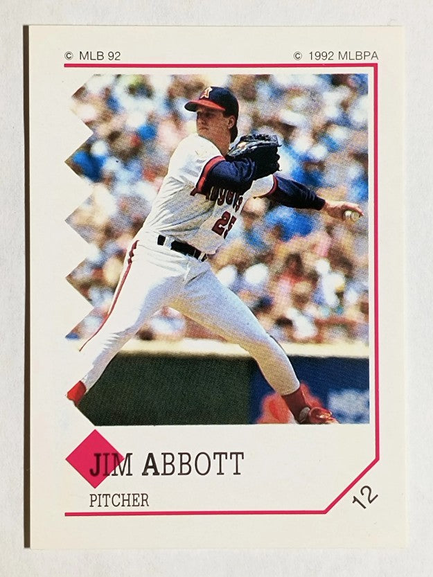 1992 Panini Stickers #12 Jim Abbott