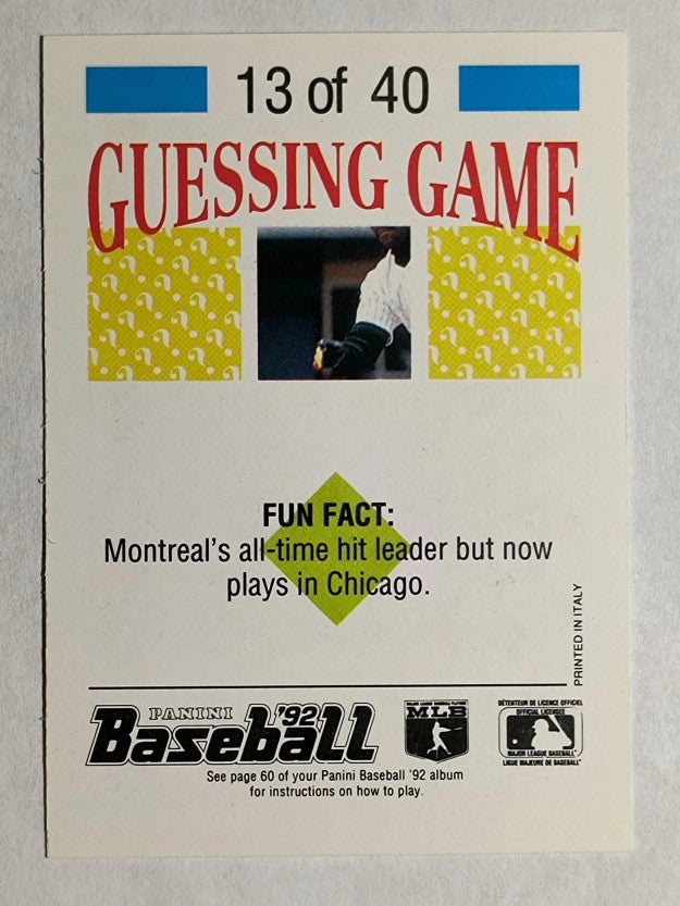 1992 Panini Stickers #29 Joe Carter