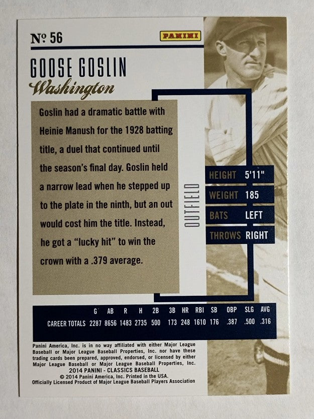 2014 Classics #56 Goose Goslin