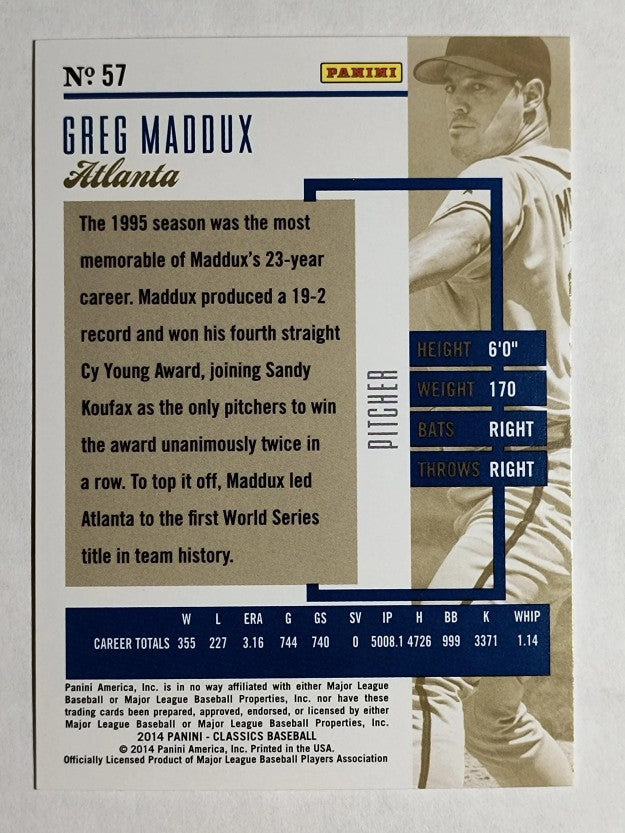 2014 Classics #57 Greg Maddux