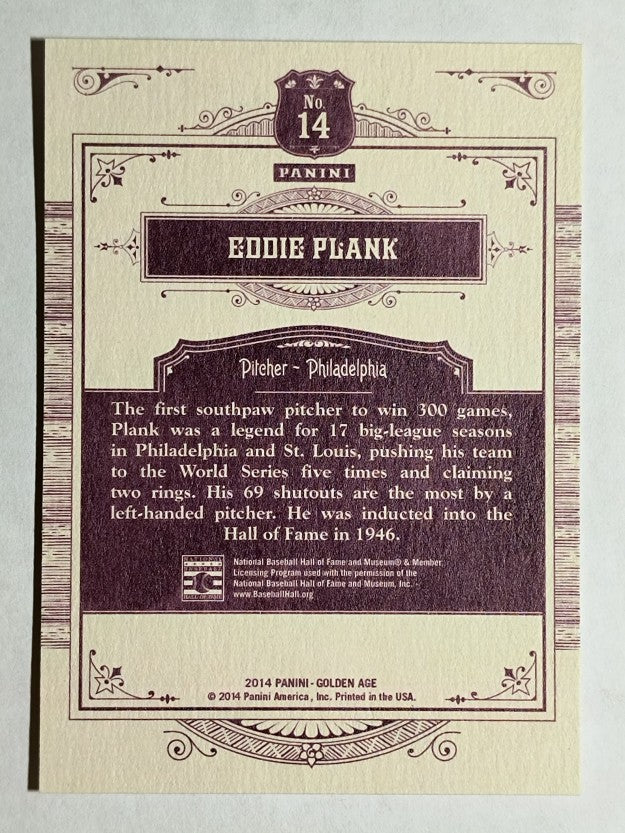 2014 Panini Golden Age #14 Eddie Plank