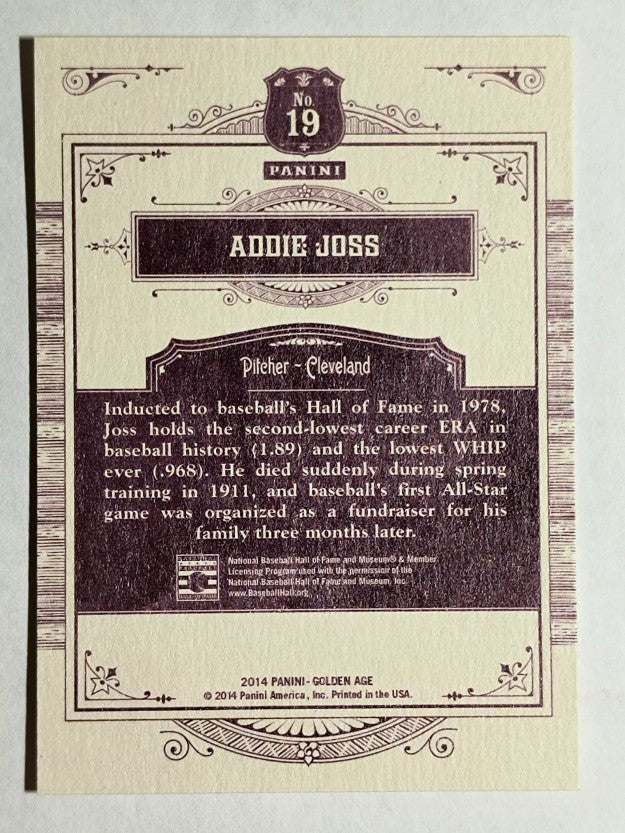 2014 Panini Golden Age #19 Addie Joss