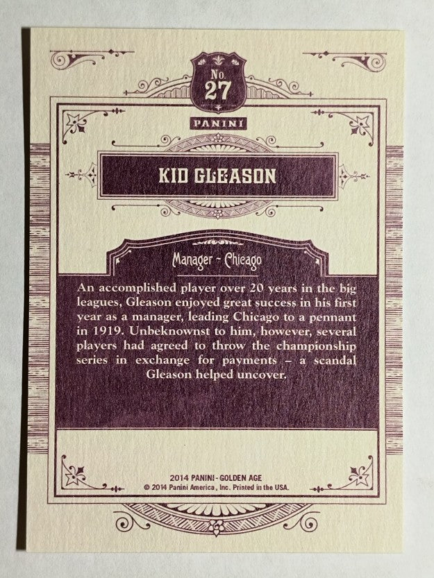 2014 Panini Golden Age #27 Kid Gleason