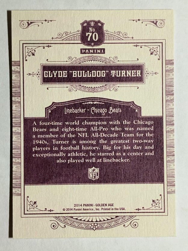 2014 Panini Golden Age #70 Clyde Bulldog Turner