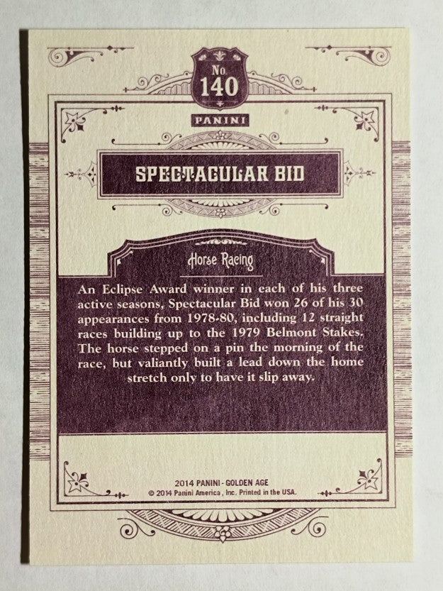 2014 Panini Golden Age #140 Spectacular Bid
