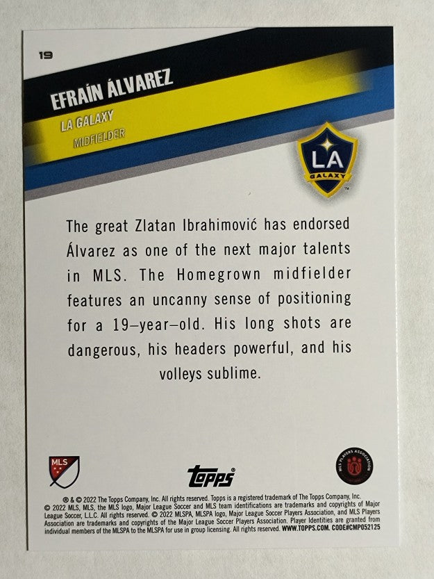 2022 Topps MLS #19 Efrain Alvarez U22