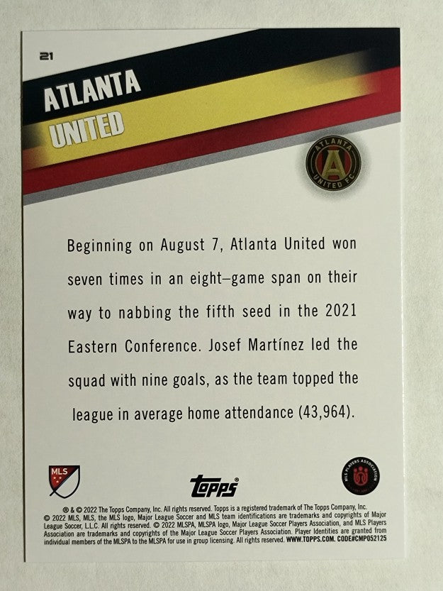 2022 Topps MLS #21 Atlanta United