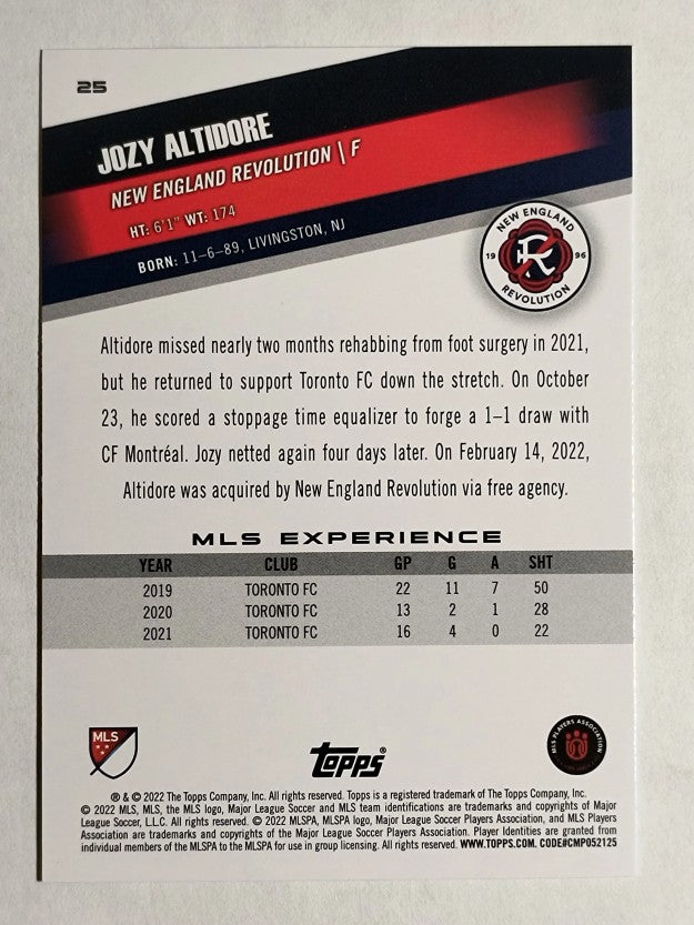 2022 Topps MLS #25 Jozy Altidore