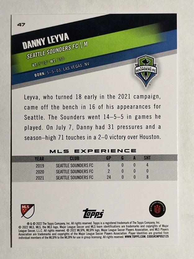 2022 Topps MLS #47 Danny Leyva