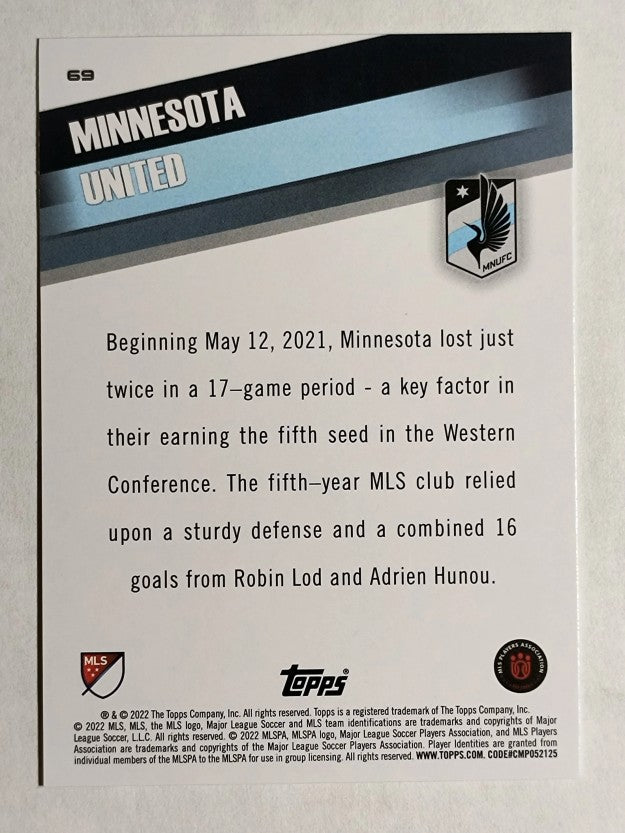 2022 Topps MLS #69 Minnesota United