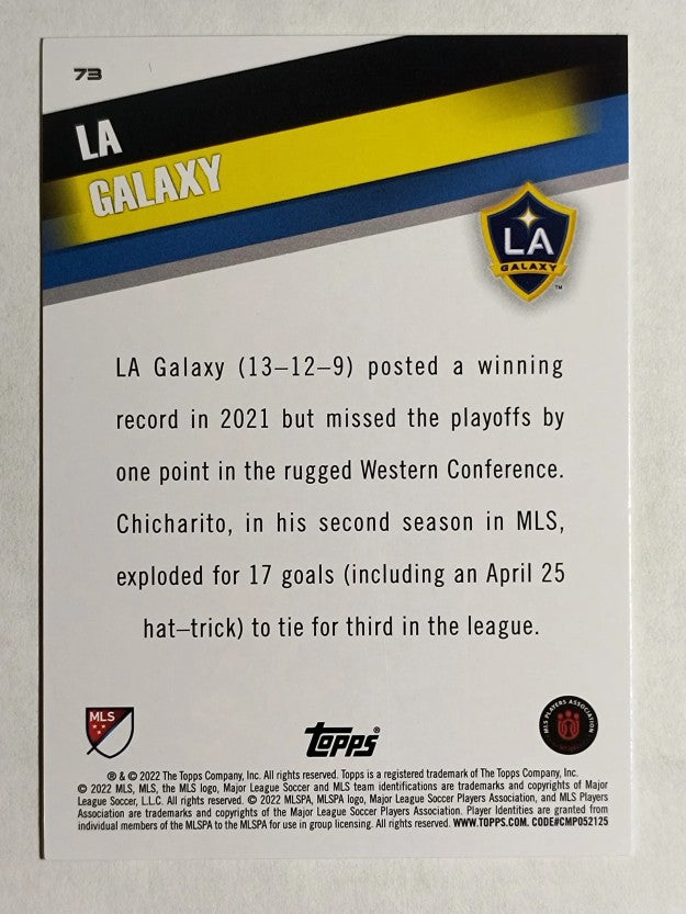 2022 Topps MLS #73 LA Galaxy