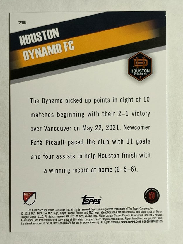 2022 Topps MLS #75 Houston Dynamo