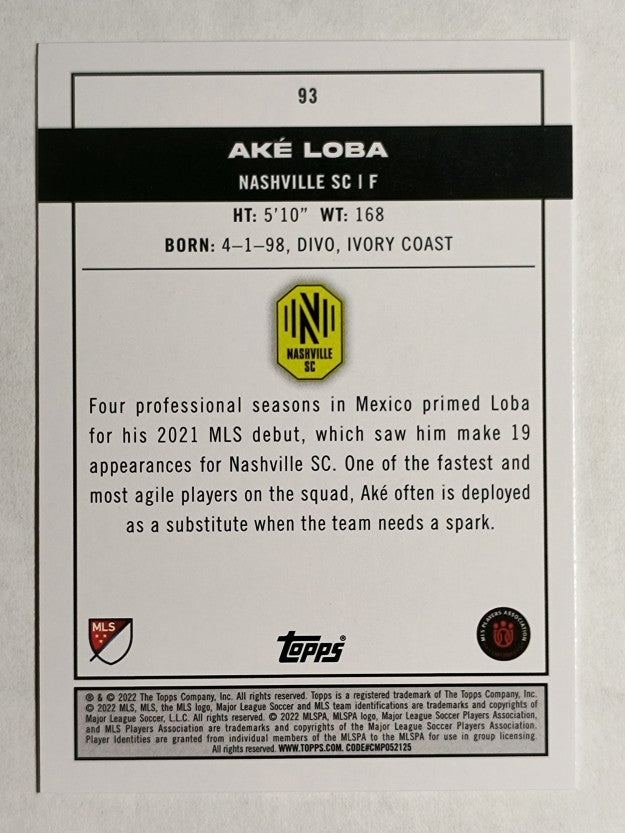 2022 Topps MLS #93 Ake Loba PP