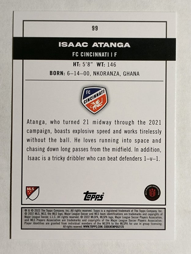 2022 Topps MLS #99 Isaac Atanga PP
