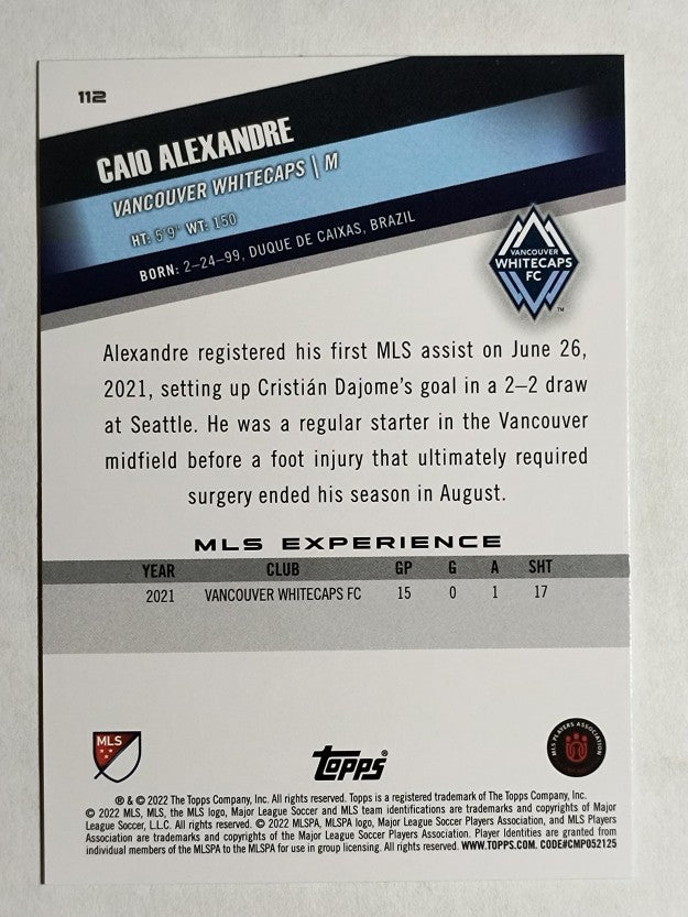 2022 Topps MLS #112 Caio Alexandre