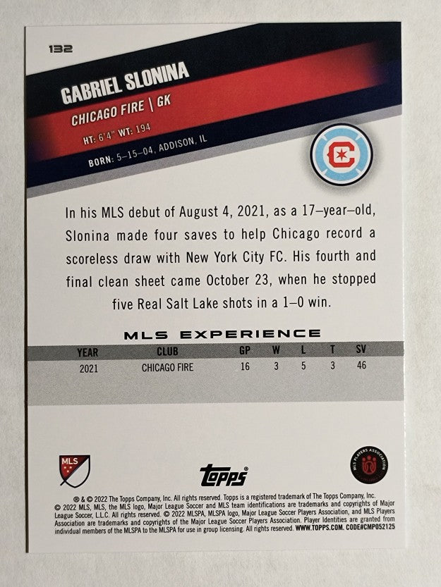 2022 Topps MLS #132 Gabriel Slonina