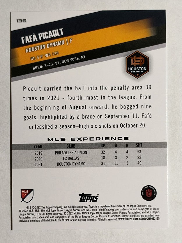 2022 Topps MLS #136 Fafa Picault