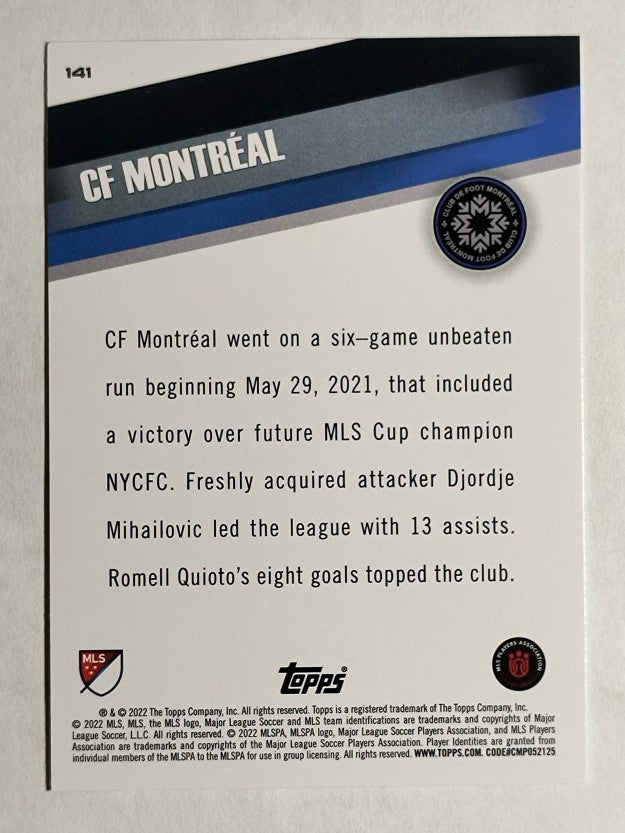 2022 Topps MLS #141 CF Montreal