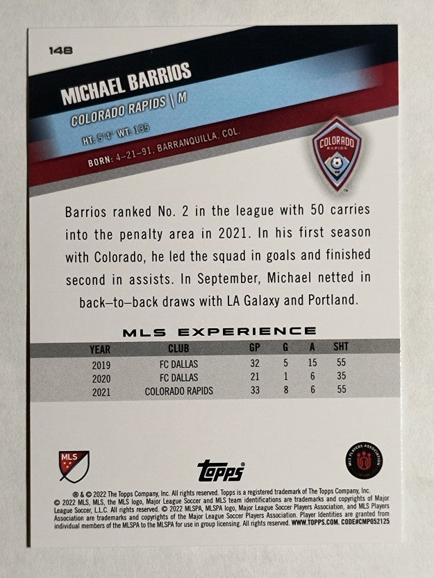 2022 Topps MLS #148 Michael Barrios