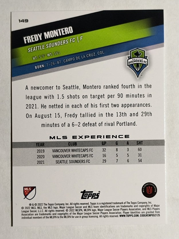 2022 Topps MLS #149 Fredy Montero