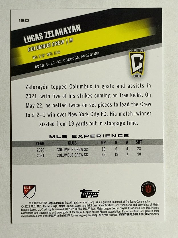 2022 Topps MLS #150 Lucas Zelarayan