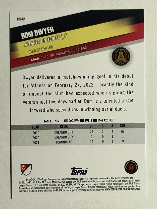 2022 Topps MLS #152 Dom Dwyer