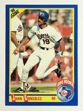 1990 Score #637 Juan Gonzalez RC