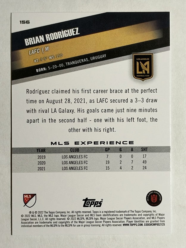 2022 Topps MLS #156 Brian Rodriguez
