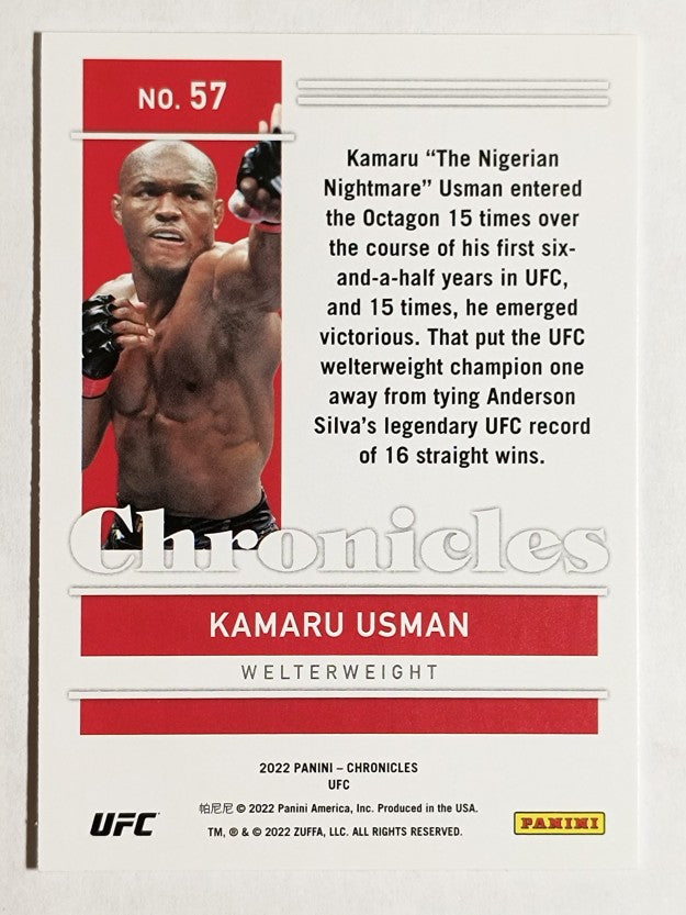 2022 Panini Chronicles UFC #57 Kamaru Usman