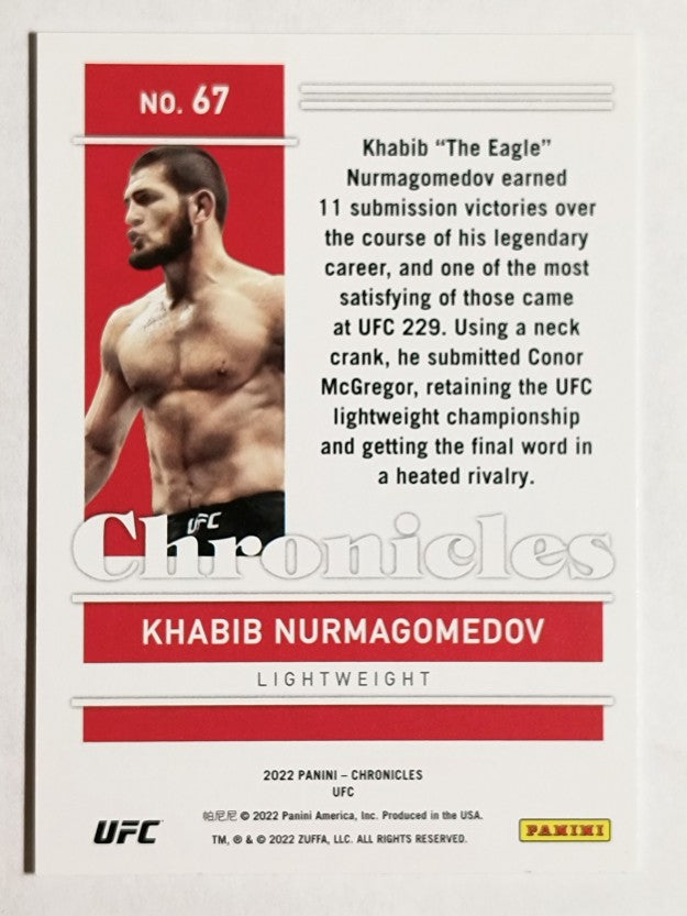 2022 Panini Chronicles UFC #67 Khabib Nurmagomedov