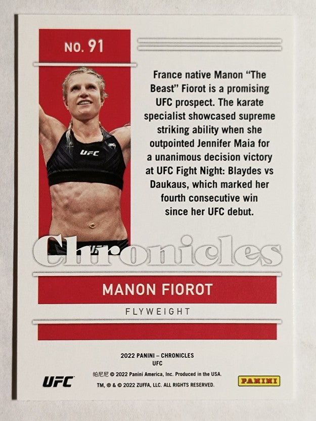 2022 Panini Chronicles UFC #91 Manon Fiorot/Rookies