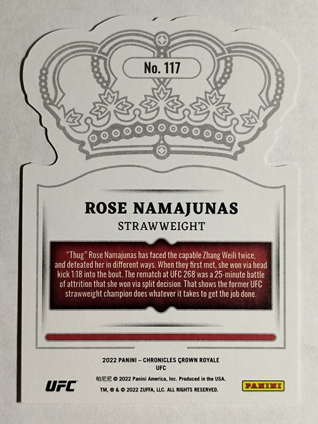 2022 Panini Chronicles UFC #117 Rose Namajunas/Crown Royale