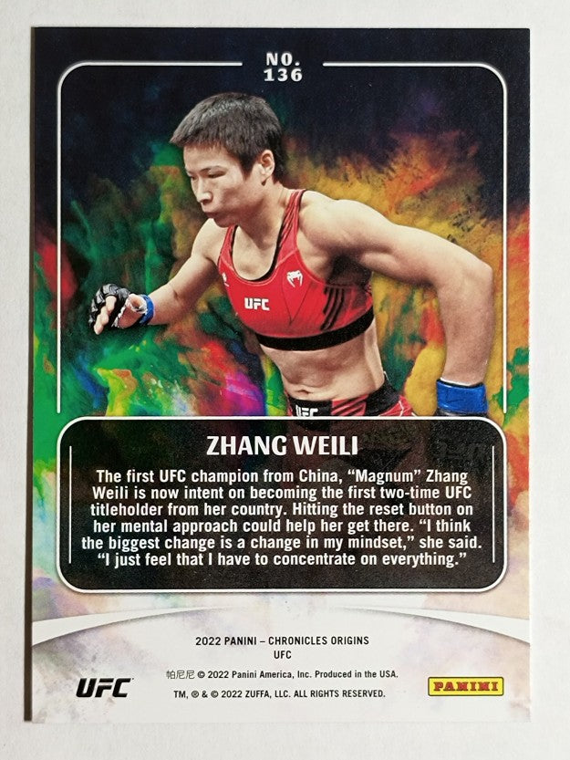 2022 Panini Chronicles UFC #136 Zhang Weili/Origins
