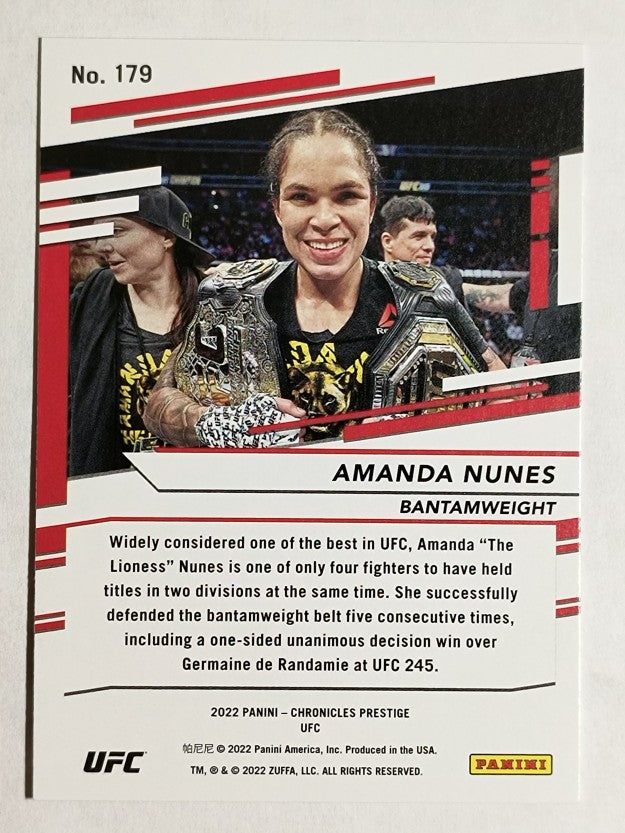2022 Panini Chronicles UFC #179 Amanda Nunes/Prestige