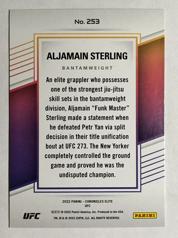 2022 Panini Chronicles UFC #253 Aljamain Sterling/Elite