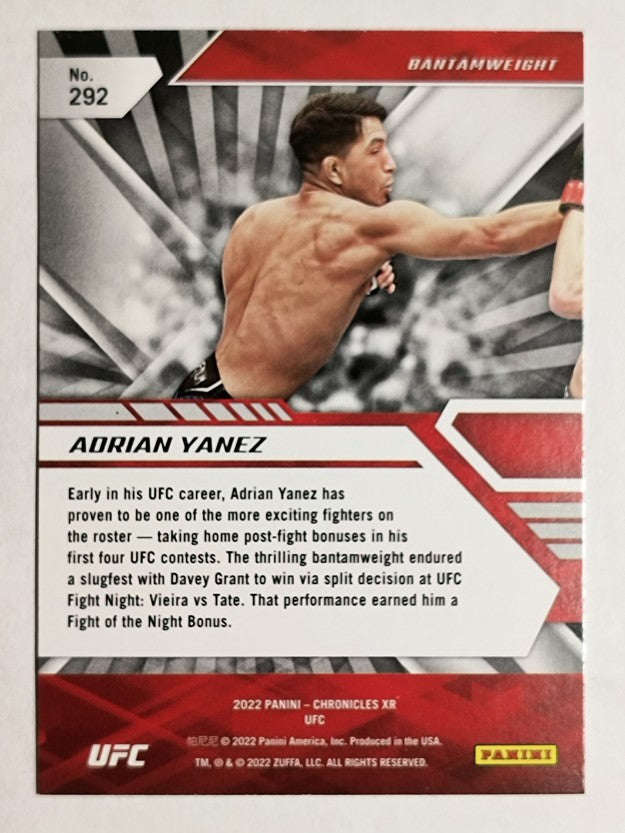 2022 Panini Chronicles UFC #292 Adrian Yanez/XR