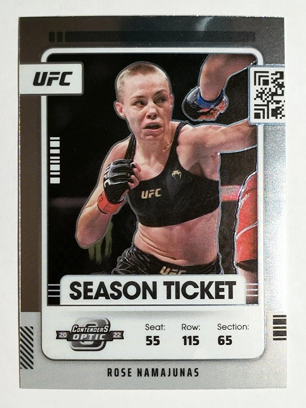 2022 Panini Chronicles UFC #362 Rose Namajunas/Contenders Optic Season Ticket
