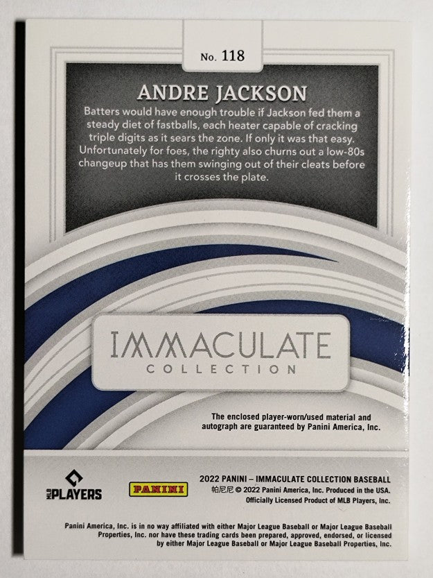 2022 Immaculate Collection Pink #118 Andre Jackson AU MEM/8