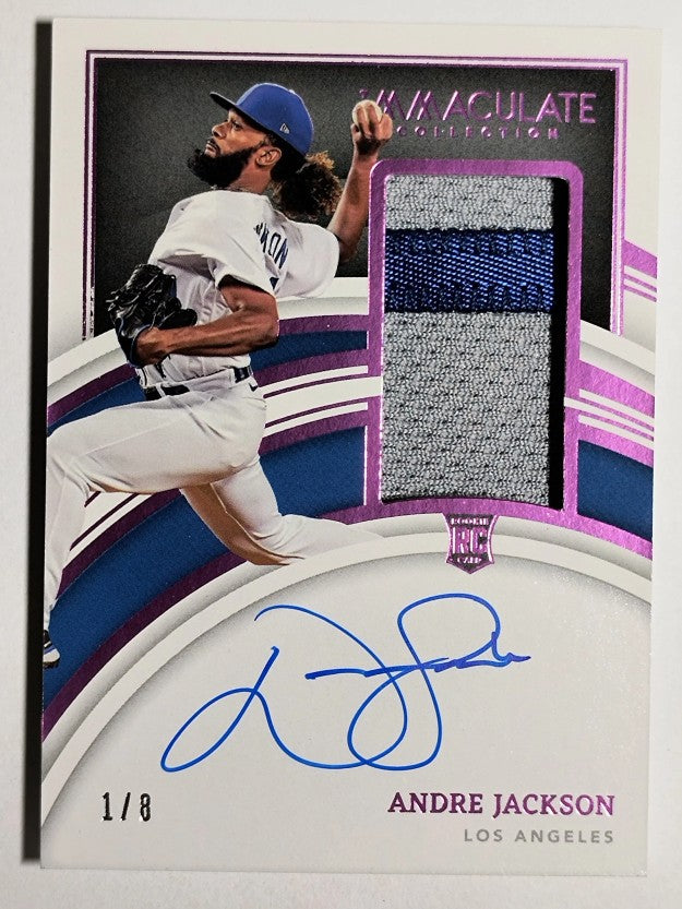 2022 Immaculate Collection Pink #118 Andre Jackson AU MEM/8