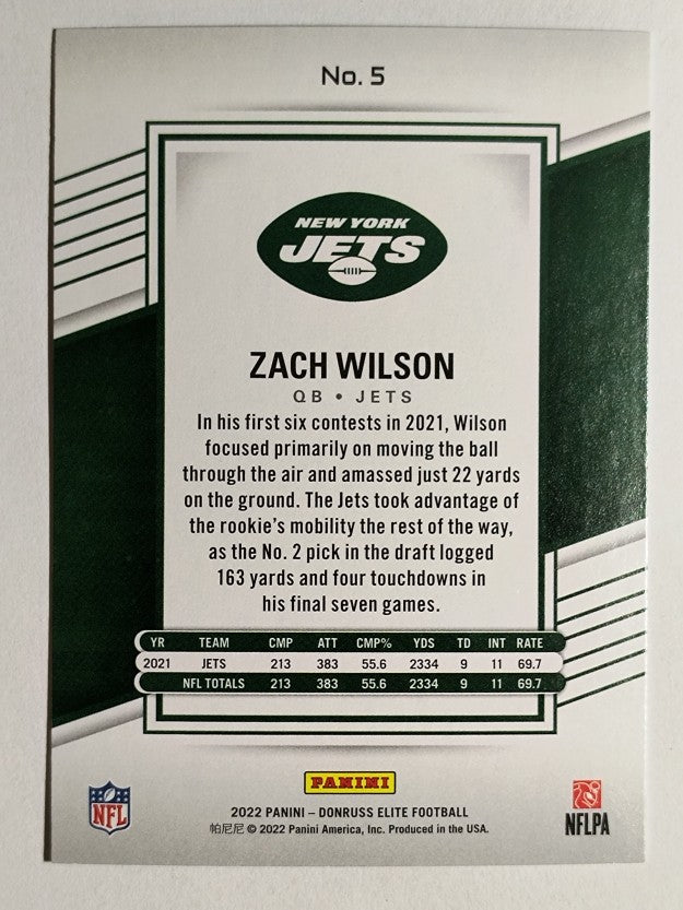 2022 Elite #5 Zach Wilson