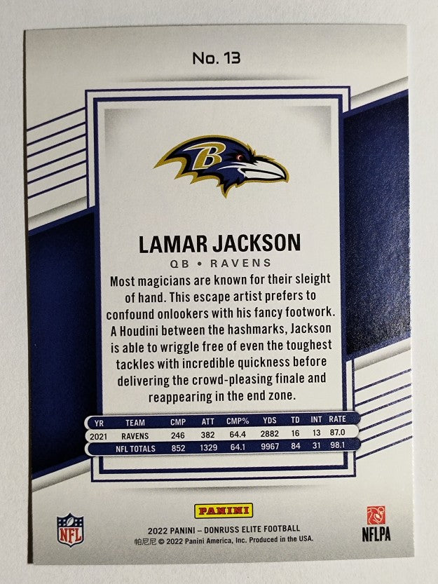 2022 Elite #13 Lamar Jackson